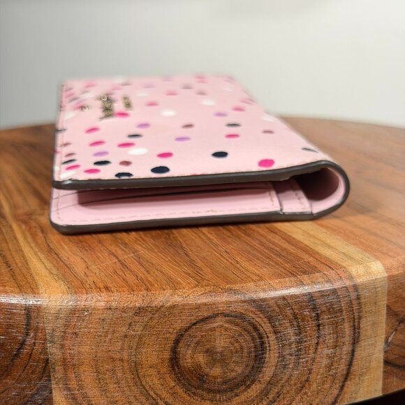 Kate Spade Staci Festive Confetti Glitter Large Slim Bifold Wallet - Picture 8 of 14